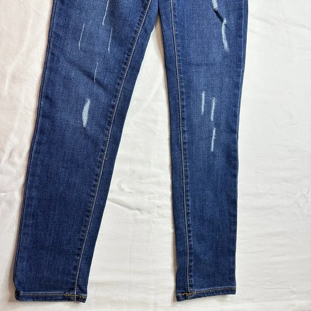 Levis Youth Girls‎ Jeans Medium 7/8 720 High Rise Super Skinny Distressed Denim